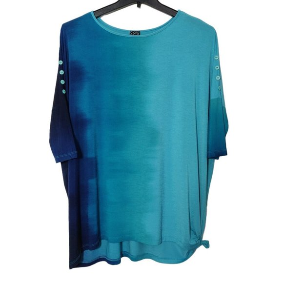 Clara Sun Woo OVERSIDED Ombre Art To Wear Tunic Top - Picture 1 of 9